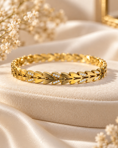 Bracelet Feuille Femme — détail — Estevan & Co.