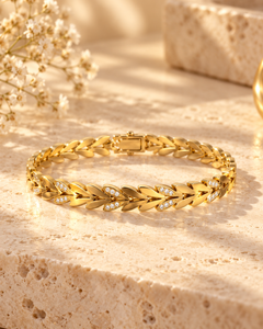 Bracelet Feuille Femme — Gold — Estevan & Co.