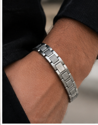 Bracelet Homme — Argenté porté — Estevan & Co.
