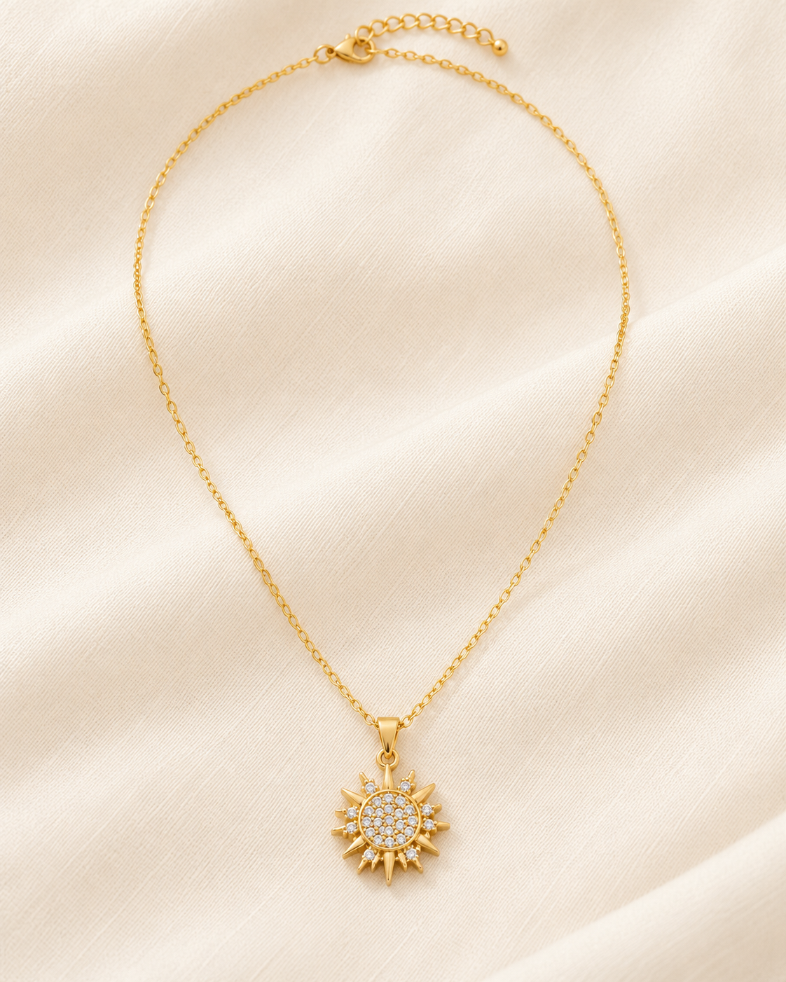 Collier Soleil & Lune — Doré