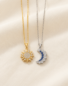 Collier Soleil & Lune — Doré et Argent