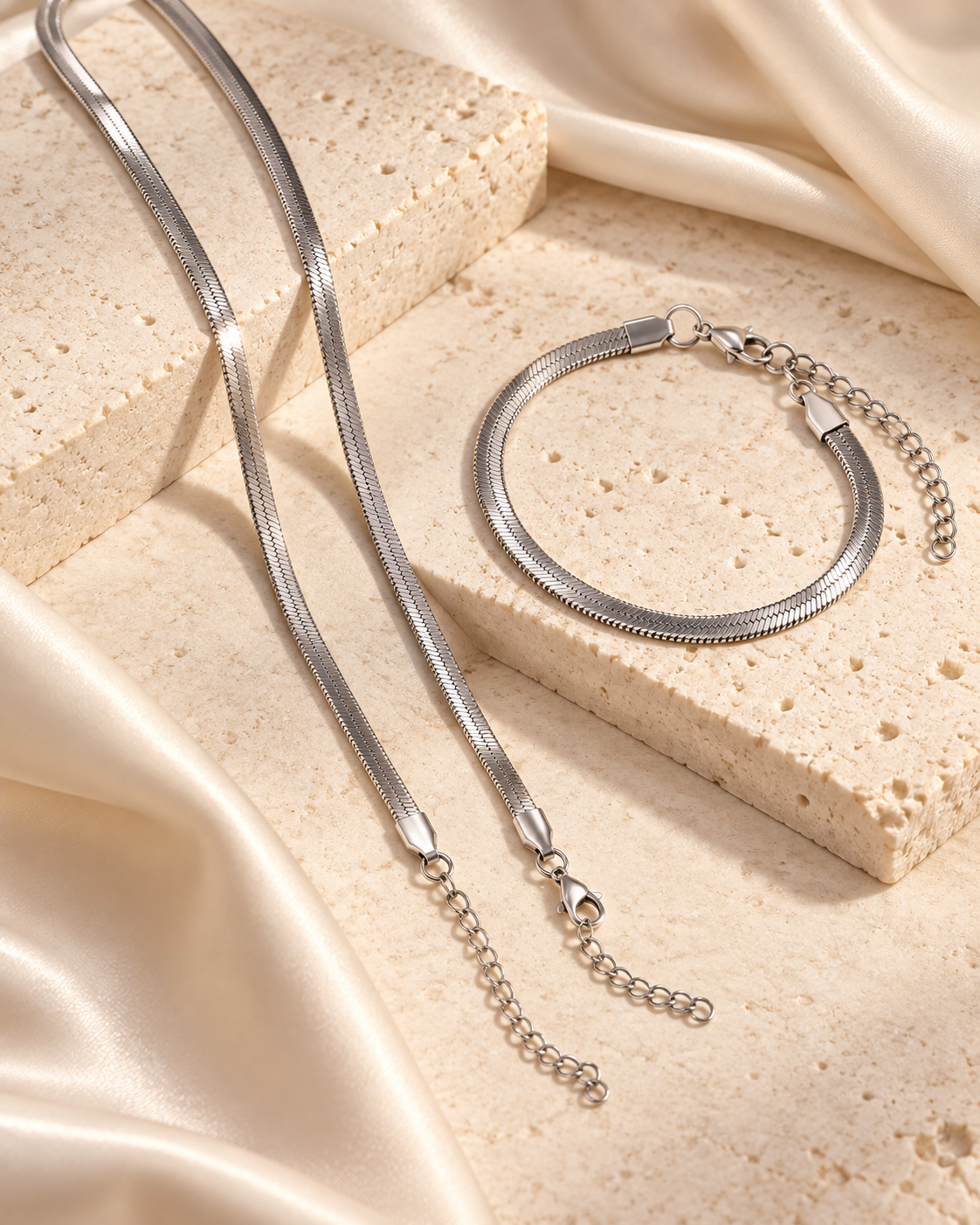 Ensemble Homme Chaine + Bracelet — détail — Estevan & Co.