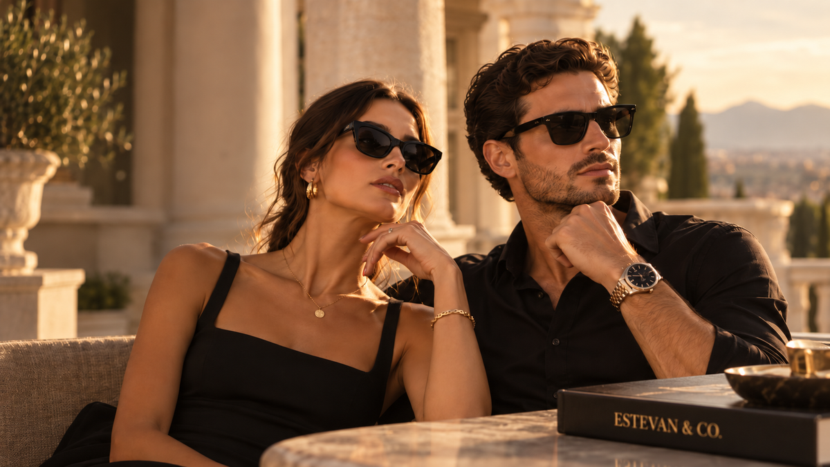 Estevan & Co luxury eyewear, jewelry and watch campaign