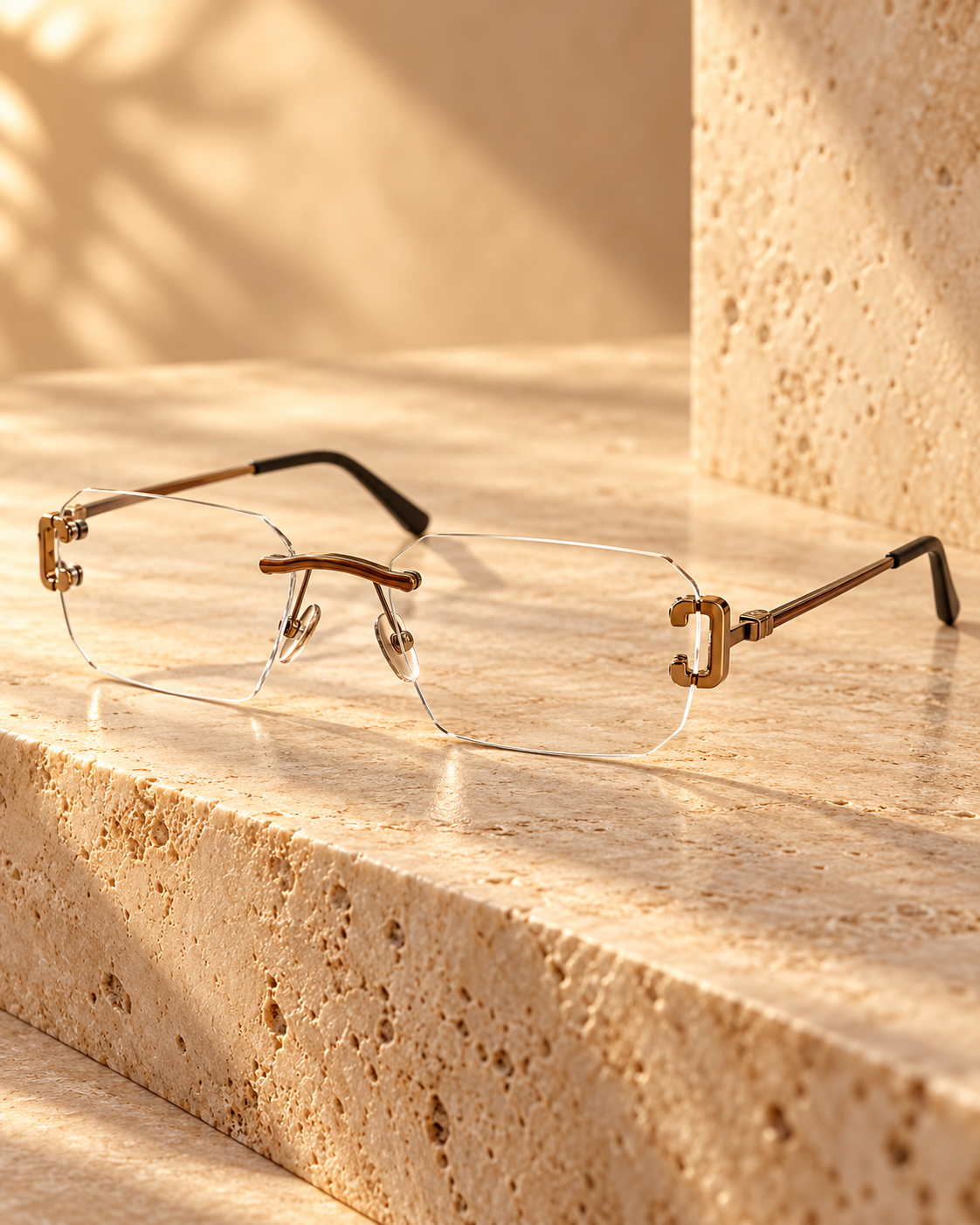 Lunettes Homme Rimless — détail — Estevan & Co.