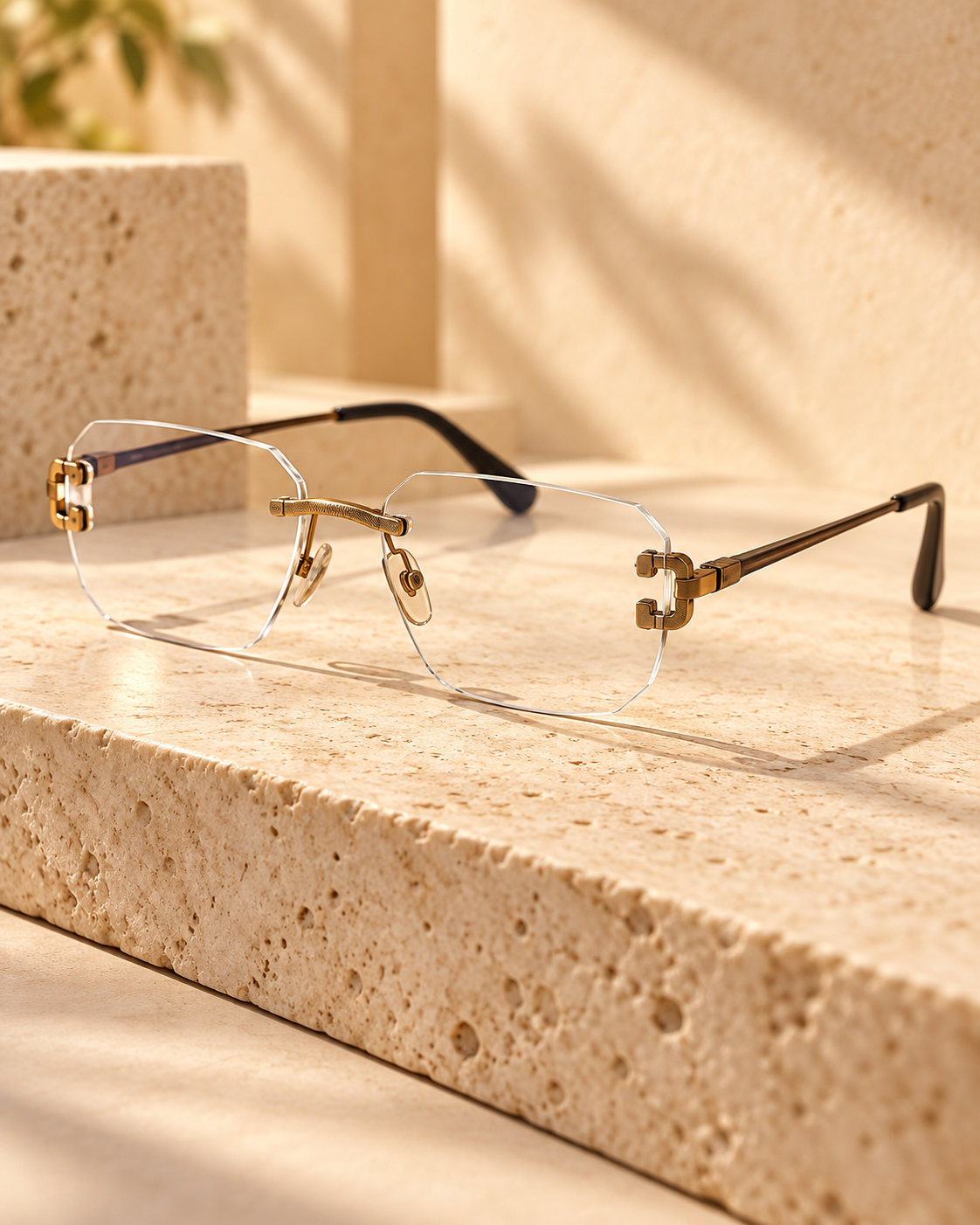 Lunettes Homme Rimless — Gold — Estevan & Co.