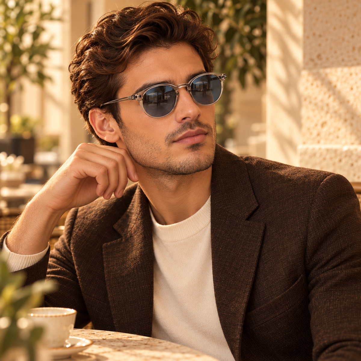 Lunettes Homme Rondes — portées — Estevan & Co.