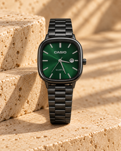 Montre Homme — Noir / Cadran Vert
